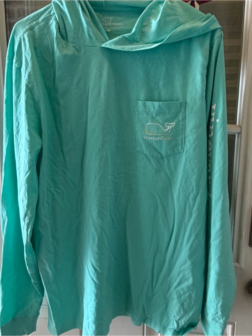 Vineyard Vines Pocket Tee - Teal with Yellow Accent